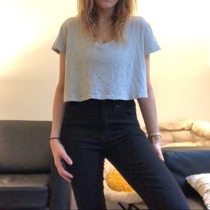 LA Made Heather Gray Crop Top